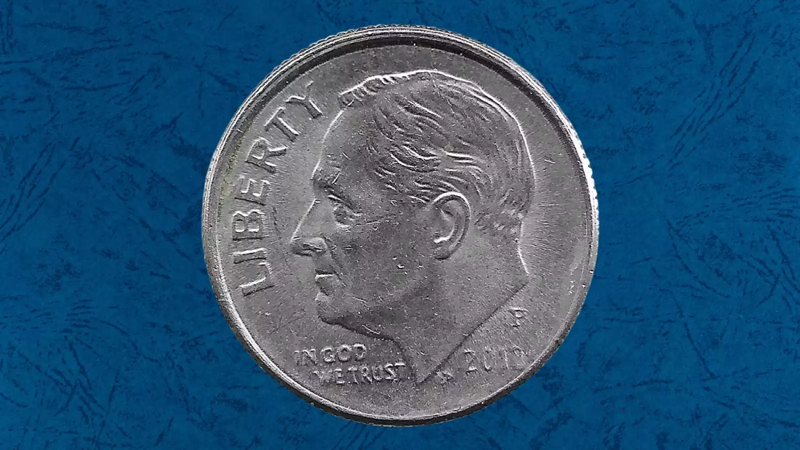 2013-D Roosevelt dime misaligned die error with design shifted toward one edge